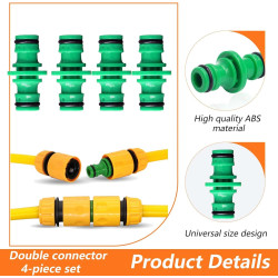 12 Connecteur Tuyau Arrosage, Raccord Tuyau d'Arrosage 19mm 25 mm, Raccord Rapide Tuyau Arrosage 1/2 in Tuyau Rapides Raccord 3/