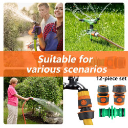 12 Connecteur Tuyau Arrosage, Raccord Tuyau d'Arrosage 19mm 25 mm, Raccord Rapide Tuyau Arrosage 1/2 in Tuyau Rapides Raccord 3/