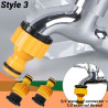 10 Pièces Raccord Tuyau Arrosage, 15/21 et 20/27 2 en 1 Raccord Robinet, 1/2 Embout Tuyau Arrosage 3/4 Embout Tuyaux Arrosage, 1