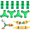10 raccord Tuyau d'arrosage, Tee raccord de Tuyau connecteur, raccordement de Deux tuyaux, raccord y connecteur Tuyau arrosage, 