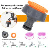 12 Pcs Embout Tuyau Arrosage FORMVERSITY, 1/2 Plastique Raccord Tuyau d'Arrosage 3/4 Raccord Rapide Tuyau Arrosage, Adaptateurs 