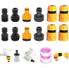 12 Pièces Plastique Adaptateur Tuyau Arrosage Kits de Raccordement 1 Pouce 1/2 Pouce 3/4 Pouce, FORMVERSITY Nez de Robinet Embou