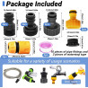 12 Pièces Plastique Adaptateur Tuyau Arrosage Kits de Raccordement 1 Pouce 1/2 Pouce 3/4 Pouce, FORMVERSITY Nez de Robinet Embou