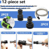 12 Pièces Plastique Adaptateur Tuyau Arrosage Kits de Raccordement 1 Pouce 1/2 Pouce 3/4 Pouce, FORMVERSITY Nez de Robinet Embou