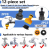 12 Pièces Plastique Adaptateur Tuyau Arrosage Kits de Raccordement 1 Pouce 1/2 Pouce 3/4 Pouce, FORMVERSITY Nez de Robinet Embou
