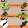 19 Pièces Raccord Tuyau d'Arrosage, 1/2 Plastique Connecteur Tuyau Arrosage 3/4 Adaptateur Robinet Tuyau Arrosage, 15/21 et 20/2