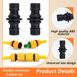 6 Pièces Connecteur Tuyau Arrosage, Raccord Tuyau d'Arrosage 19mm 25 mm, 1/2 in Raccord Rapide Tuyau Arrosage 3/4 in Adaptateur 