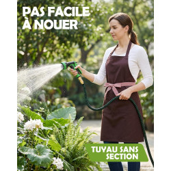 Tuyau d’Arrosage Extensible 30m, Tuyau Flexible Haute Pression avec Pistolet 10 Jets, Raccords Universels 1/2" et 3/4", Anti-Fui