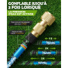 Tuyau d’Arrosage Extensible 15m, Tuyau Flexible Haute Pression avec Pistolet 10 Jets, Raccords Universels 1/2" et 3/4", Anti-Fui