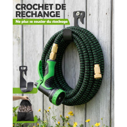 Tuyau d’Arrosage Extensible 15m, Tuyau Flexible Haute Pression avec Pistolet 10 Jets, Raccords Universels 1/2" et 3/4", Anti-Fui