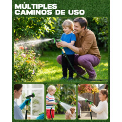 Tuyau d’Arrosage Extensible 45m, Tuyau Flexible Haute Pression avec Pistolet 10 Jets, Raccords Universels 1/2" et 3/4", Anti-Fui