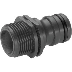 Adaptateur grand débit de Gardena : raccord pour les appareils d'arrosage au système grand débit, filetage extérieur de 26,5 mm 