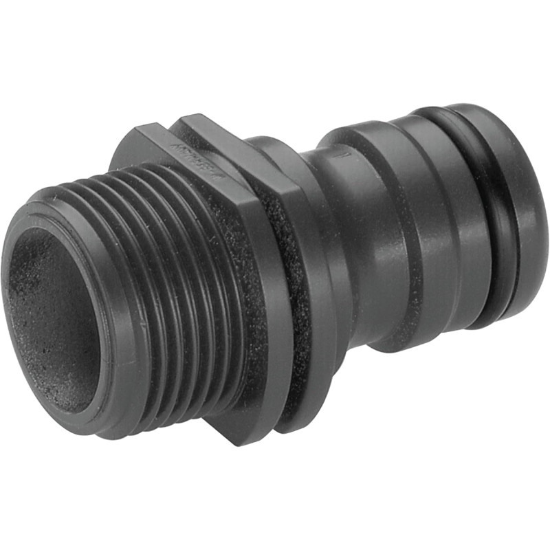 Adaptateur grand débit de Gardena : raccord pour les appareils d'arrosage au système grand débit, filetage extérieur de 26,5 mm 