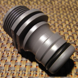 Adaptateur grand débit de Gardena : raccord pour les appareils d'arrosage au système grand débit, filetage extérieur de 26,5 mm 