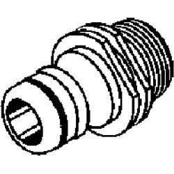 Adaptateur grand débit de Gardena : raccord pour les appareils d'arrosage au système grand débit, filetage extérieur de 26,5 mm 