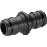 Connecteur grand débit de Gardena : raccord ou extension de tuyau, pour un débit d'eau élevé, entrée et sortie 3/4 Pouce (2831-2