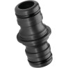 Connecteur grand débit de Gardena : raccord ou extension de tuyau, pour un débit d'eau élevé, entrée et sortie 3/4 Pouce (2831-2