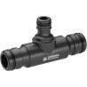Dérivation en T grand débit de Gardena : adaptateur du système grand débit au système Original de Gardena, pour un débit d'eau é