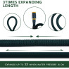 HERZO Tuyau d'arrosage Extensible Tuyau magique expansible flexible avec pistolet d'arrosage multifonctionnel à 7 réglages (7.5m