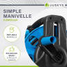Juskys enrouleur de tuyau avec 30 m + 2 m de tuyau et pommeau multifonction - enrouleur de tuyau mobile avec support mural, buse