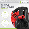 Juskys enrouleur de tuyau avec 30 m + 2 m de tuyau et pommeau multifonction - enrouleur de tuyau mobile avec support mural, buse