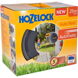 Hozelock Dévidoir Mural Auto Reel avec Tuyau de 25m 24 020 000