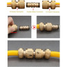 OHAYORI 4pcs Raccord Tuyau d'arrosage Ensemble en Laiton, 2 1/2"（13mm） Tuyau Rapides Raccord & 1 * Adaptateur de Robinet, pour l