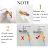 OHAYORI 4pcs Raccord Tuyau d'arrosage Ensemble en Laiton, 2 1/2"（13mm） Tuyau Rapides Raccord & 1 * Adaptateur de Robinet, pour l
