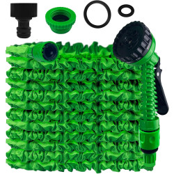 Tuyau d'Arrosage Extensible 30m, Tuyau Arrosage Extensible, Tuyau d'Arrosage Flexible avec 7 Modes de Pulvérisation, Léger et Fa
