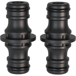 2 pièces Raccord, 1/2 pouce double fiche Pièce de raccordement pour une connexion sûre des tuyaux, connexion de deux tuyaux pour