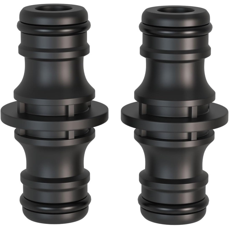 2 pièces Raccord, 1/2 pouce double fiche Pièce de raccordement pour une connexion sûre des tuyaux, connexion de deux tuyaux pour