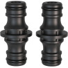 2 pièces Raccord, 1/2 pouce double fiche Pièce de raccordement pour une connexion sûre des tuyaux, connexion de deux tuyaux pour