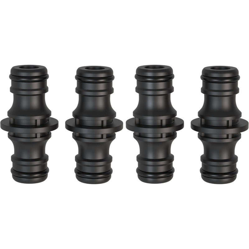 Couplage, 4 pièces 1/2" raccord tuyau d'arrosage - Pièce de raccordement pour une connexion sûre des tuyaux, connexion de deux t