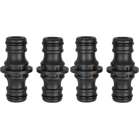 Couplage, 4 pièces 1/2" raccord tuyau d'arrosage - Pièce de raccordement pour une connexion sûre des tuyaux, connexion de deux t