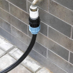 HOLZBRINK Kit de Raccordement de Tuyau LDPE 20mm pour Robinets : Raccord Rapide, Connecteur PE, Bande de Téflon
