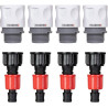 HOLZBRINK Kit de raccordement de tuyau 16mm pour robinets : 4x Raccord rapide 20mm, 4x Connecteur TT 20mm à 16mm