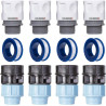 HOLZBRINK Kit de raccordement de Tuyau LDPE 20mm pour robinets : 4X Raccord Rapide 20mm, 4X Connecteur PE 20mm, 4X Bande de téfl