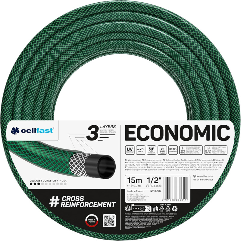 Cellfast Tubo économique, multicolore, 12,5 mm (1/2 po), 15 m