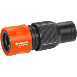 Raccord rapide grand débit de Gardena : embout de tuyau avec raccord rapide, écrou de serrage, adapté aux tuyaux de 19 mm (3/4 P