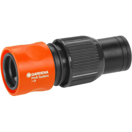 Raccord rapide grand débit de Gardena : embout de tuyau avec raccord rapide, écrou de serrage, adapté aux tuyaux de 19 mm (3/4 P