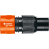 Raccord rapide grand débit de Gardena : embout de tuyau avec raccord rapide, écrou de serrage, adapté aux tuyaux de 19 mm (3/4 P