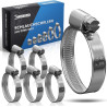 10 colliers de serrage metallique inox 25-40mm – colliers serrage professionnels en acier inoxydable V2A pour tuyau d'arrosage, 