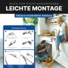 Collier de serrage sans fin en acier inoxydable [3m] | Bande perforée avec 6 clips | Collier à vis sans fin en acier inox ajusta