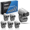12 colliers de serrage metallique inox 8-12mm – colliers serrage professionnels en acier inoxydable V2A pour tuyau d’arrosage, v