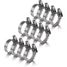 12 colliers de serrage metallique inox 16-27mm – colliers serrage professionnels en acier inoxydable V2A pour machine à laver, l