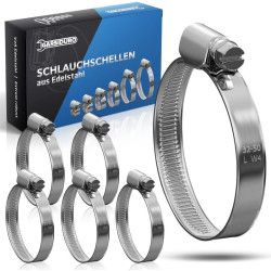 8 colliers de serrage metallique inox 32-50mm – colliers serrage professionnels en acier inoxydable V2A pour piscine, filtre à s