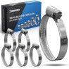 8 colliers de serrage metallique inox 32-50mm – colliers serrage professionnels en acier inoxydable V2A pour piscine, filtre à s