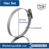 10 colliers de serrage metallique inox 50-70mm – colliers serrage professionnels en acier inoxydable V2A pour tuyau d'aspiration