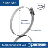 10 colliers de serrage metallique inox 70-90mm – colliers serrage professionnels en acier inoxydable V2A pour sèche-linge, tuyau