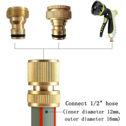 Hydrogarden 2 Pièce Raccords Rapide Tuyau d'arrosage En Laiton, Rapide Raccord Connecteurs pour Tuyau d’arrosage dans le Jardin 
